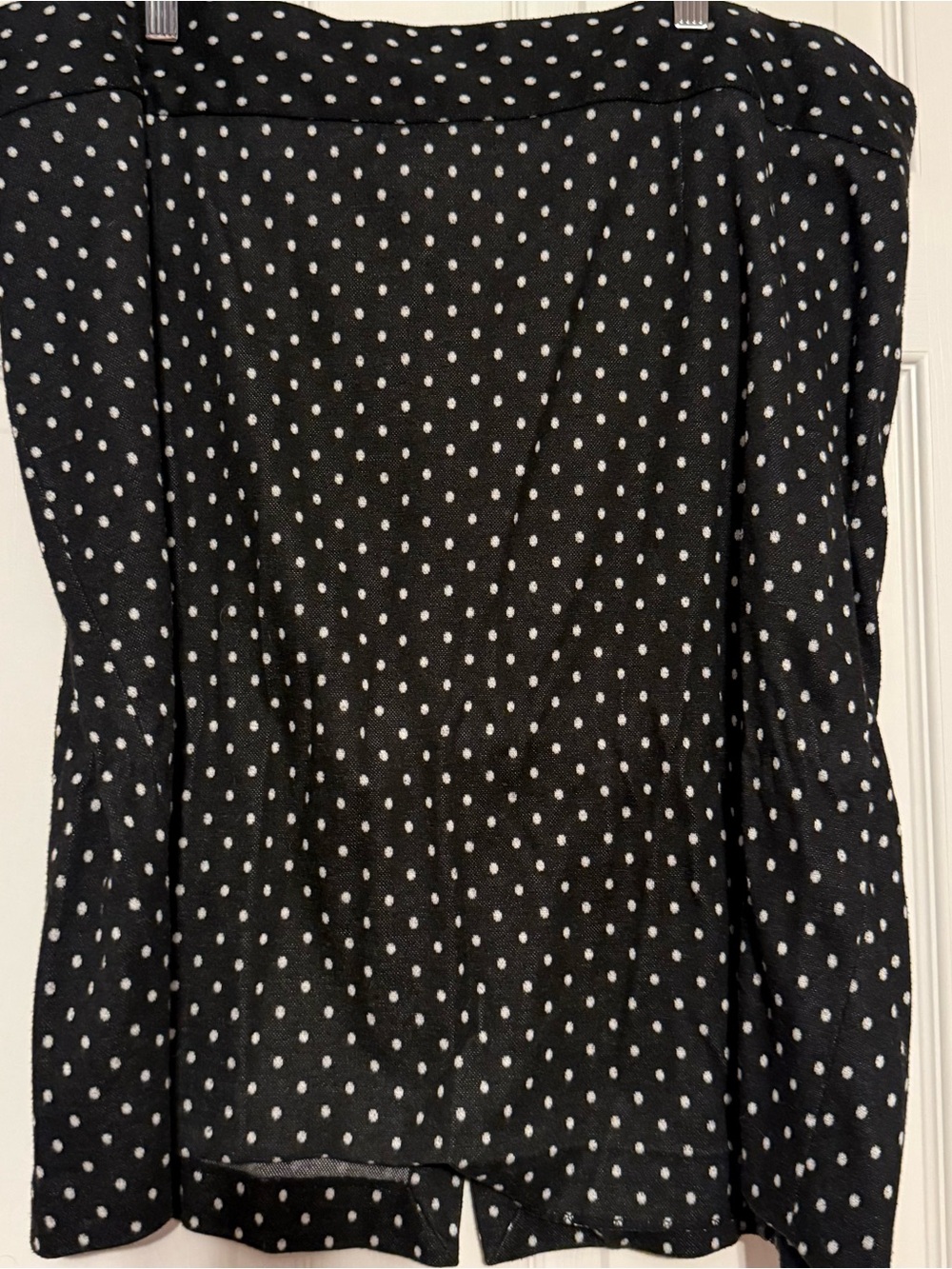 Lane Bryant Black Pencil Skirt with White Polka Dots